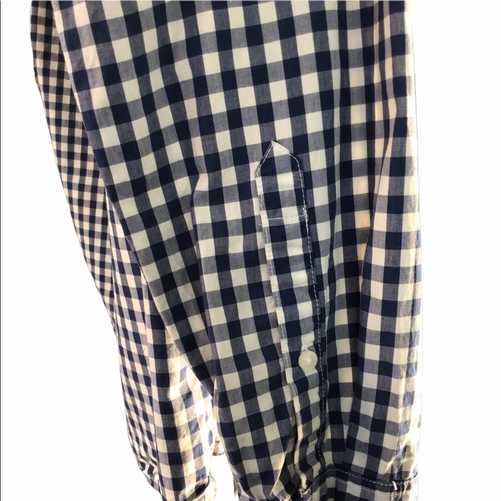LOGG Men’s plaid long sleeve bottom up blue white shirt size s - Picture 5 of 5